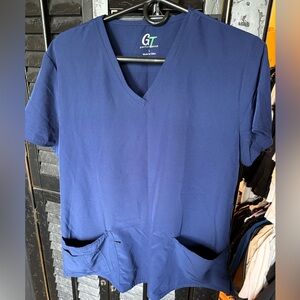 Blue scrubs. Size large worn once